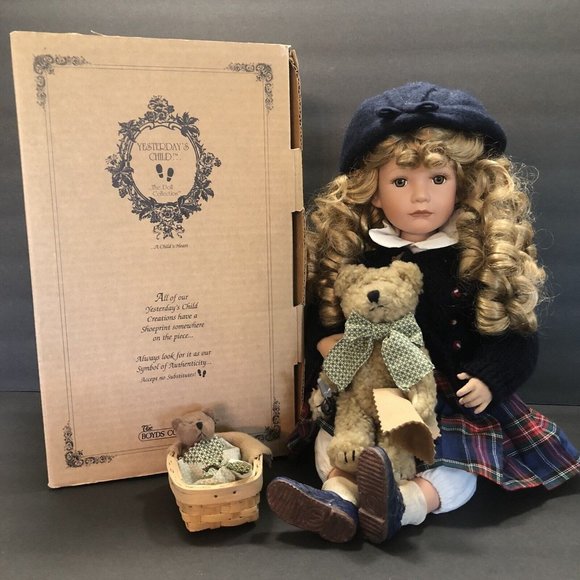 Boyds Bears Samantha & Snipper Yesterdays Child Bearmaker 17" Tall 4948 NEW - Picture 1 of 7